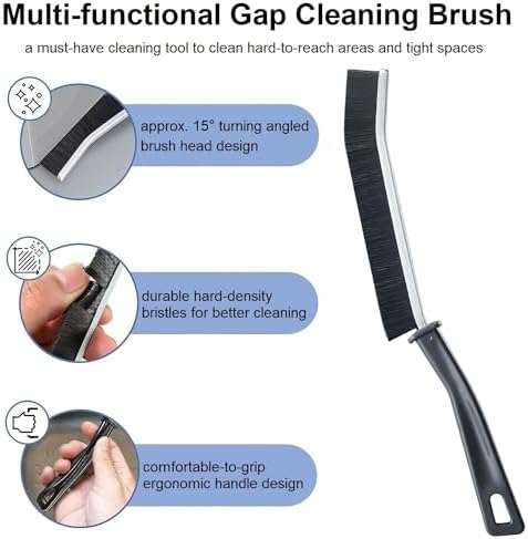 2 Pcs Hard Bristle Crevice Cleaning Brush - Crevice Cleaning Brushes for Household Use, Multifunctional Corner Gap Cleaning Brush Tool Grout Cleaner Brush for Kitchen Bathroom Window Track - Image 2