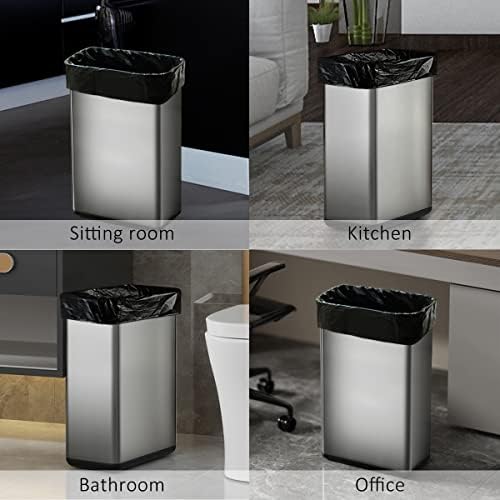 Teivio Medium Black Trash Bags 8 Gallon 60 Count Kitchen Garbage Bags - Image 5