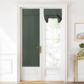 NICETOWN Greyish Green Door Curtain for French Front, Thermal Insulated Privacy Blackout Door Tie Up Shade for Indoor Glass Window Kitchen Patio Glass, 22 x 72 Inches Long, 1 Panel by NICETOWN