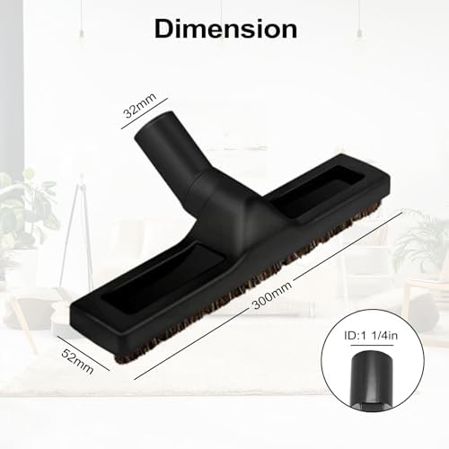 ANBOO 32mm 1 1/4 inches Vacuum Hardwood Floor Attachment Accessories Deluxe Extra Large Hardwood Brush 1-1/4inch Multi Surface Vacuum Attachments 360 Degrees Swivel Head Hard Floor Brush - Image 2