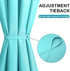 Hiasan French Door Curtains Privacy, Aqua, 52W x 72L, 1 Panel - Image 4