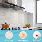 STICKGOO 10-Sheet Subway Tile Peel and Stick Backsplash, Wooden Grain - Image 3