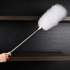 Extendable Lambswool Duster 29-110 Inch,Anti-Static Flexible Head, Stainless Steel Pole for Cleaning High Ceiling,Fan,Furniture,Roof Dusting - Image 7