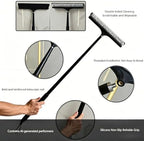Telescopic 2‑in‑1 Window & Shower Squeegee with Scrubbing Pad - Image 3