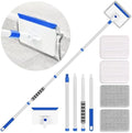 Baseboard Cleaner Tool with Handle, Wall Cleaner with Extendable Long Handle ,Door Frame Cleaning Tool Including 4 Reusable Cleaning Pads. Quick Clean Baseboard Cleaning, Ceiling and Wall. by LIYFUHY
