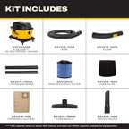 DEWALT 20V MAX Cordless Wet Dry Shop Vac 6 Gallon, Portable Vacuum Cleaner with Powerful Suction, Blower Function, On-Board Storage, Jobsite & Garage Vacuum, Tool Only, DXCVXA06B - Image 2