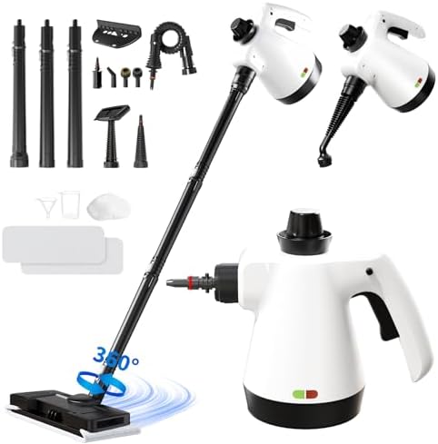 Steam Mop, Detachable Steam Cleaner 16-in-1 Lightweight Handheld Steamer for Hardwood Floors, Home, Tile, Clothes, Windows Cleaning by Unknown