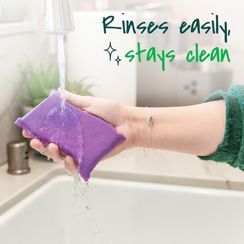 Scotch-Brite Dobie Stay Clean Scrubbers, Non-Scratch Dual-Sided Dish Sponges with Absorbent Cloth Side, Odor Resistant Scrubbing Pads for Dishes and Household Cleaning, 8-Pack - Image 4