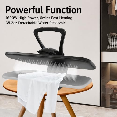 36" Large Steam Iron Press, 1600W Intelligent Digital Steam Press(Black) - Image 3