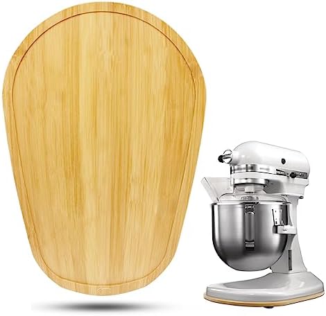 Bamboo Mixer Slider Compatible with Kitchen aid Bowl Lift 5-8 Qt Stand Mixer - Kitchen Countertop Storage Mover Sliding Caddy for Kitchen Aid 5-8 Qt Mixer by Sun3drucker