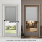 DEZ FURNISHINGS Cordless No Tools No Drill 1.5" Magnet Light Filtering Shades for Metal Doors, 24" W x 42" H, Ivory - Image 4