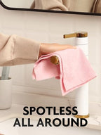 Fantasticlean Microfiber Cleaning Cloth Roll- 90 Sheets, 12" x 12" (Pink) - Image 4