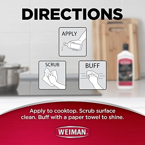 Glass Cooktop Heavy Duty Cleaner and Polish - 20 Ounce - Non-Abrasive No Scratch Induction Glass Ceramic Stove Top Cleaner and Polish (20 Oz Single (2-Pack)) - Image 4