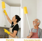 60 Pack Heavy Duty Duster Refills with Extendable 3FT Handle, Multi Surface 360 Disposable Dusters Kit for Cleaning Furniture, Blinds, Ceiling Fan & Electronics - Image 6