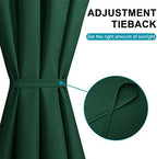 Hiasan French Door Curtains Privacy, Emerlad Green, 52W x 40L, 1 Panel - Image 4