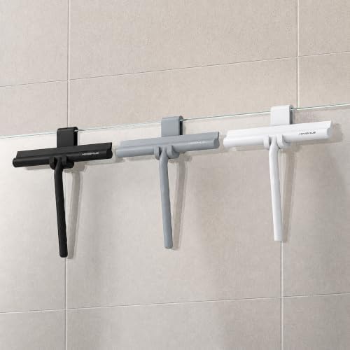 Minismus Silicone Shower Squeegee with Black Hook, Shower Glass Cleaner - Image 3
