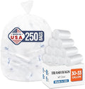 Delxo 30-33 Gallon Trash Bags, 250 Count Bulk Value Clear Large Garbage Bag by Delxo