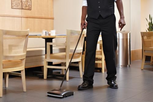 Rubbermaid Commercial Products Executive Series 7.5" Dual-Action Bristle Mechanical Sweeper, Cordless, Black, Collects Dust, Dirt, and Debris from Hard Floors and Carpet - Image 6