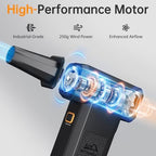 Electric Air Duster 150000RPM - Cordless Compressed Air Duster with Stepless Adjustable, Brushless Motor Blower for Computer Keyboard, Car, Home - Image 4