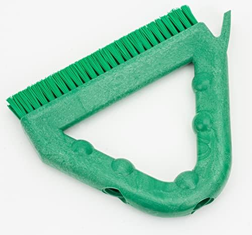 SPARTA Plastic Commercial Grout Brush, Triangle-Shaped Scrub Brush with Scraper and Two Threaded Holes for Attaching Handle (Sold Separately), 9 x 7 x 7 Inches, Green - Image 5
