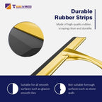 TOOVEM 12 Inch Shower Squeegee for Glass Doors, Window, Bathroom (Gold) - Image 3