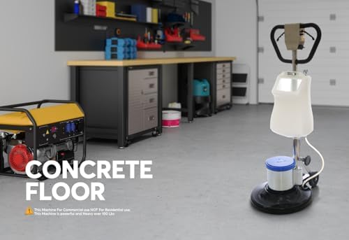 Industrial 17" Floor Buffer Polisher Machine | 1200W Heavy Duty Metal Body & Handle | Multi-Functional Commercial Floor Scrubber | Includes Full Attachment Kit - Image 6