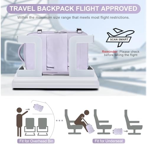 coofay Travel Backpack Carry on Flight Approved Mochila De Viaje Personal Item Travel Bag Large Backpack for Travel Backpacks for Men Women Carry on Backpack for Airplanes 18x14x8 Inches Travel Bag - Image 2
