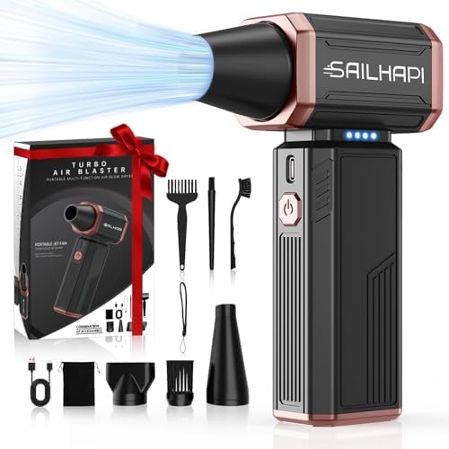 Compressed Air Duster 300000RPM, Cordless Electric Dust Blower by SAILHAPI