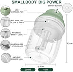 Electric Garlic Chopper, 250ML Garlic Mincer with Egg Beater - Image 2