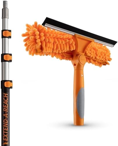 4-12 ft Window Washing Kit with Extension Pole (20+ Foot Reach) by EXTEND-A-REACH