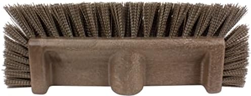 SPARTA Multi-Level Tile Scrub Brush 12" Wide Brush Head, Heavy-Duty Tile Cleaning Brush with End Bristles for Commercial Tiles, Tubs and Floor, Plastic, 12 Inches, Brown - Image 2