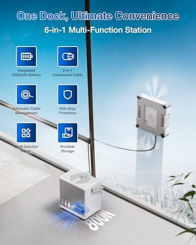ECOVACS WINBOT W2S Omni Window Cleaning Robot, 6-in-1 Multifunction Station - Image 5
