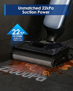 Tineco Floor One S9 Artist Pro Wet Dry Vacuum Cleaner, 22kPa Suction, 360° SmoothDrive, Anti-Tangle Design, 185°F Flashdry, 75 Min Runtime, Dual-Edge Cleaning, 180° Lay-Flat - Image 2