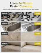 Behome Steam Cleaner 1.9 Qt Tank Portable Steamer for Cleaning with 3-Levels Adjustable Handle 15s Heat-Up Steam Cleaner for Cars, Home, Tile, Grout, Grease and Windows 1500W, 58PSI, 212°F Steam - Image 2