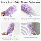 30 Count Duster Refills for Swiffer Duster Kit with 1 Handle (Purple) - Image 5