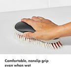 OXO Good Grips Grout Brush & Heavy Duty Scrub Brush Combo Set; Tough, Durable bristles Cut Through Grime and soap scum; Ideal for tubs, Tile Walls, countertops and Floors - Image 2