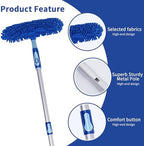 LOMIDA Professional Window Squeegee Kit - 62" Lightweight Aluminum Pole, 2 in 1 Rotatable Window Cleaning Tool Kit with Extension Pole Cleaning with Bendable Head for Car/Shower/High Windows - Image 5