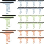 Didaey 48 Pcs Squeegee for Shower Glass Door, 8.7 Inch Silicone Shower Squeegee Small Glass Wiper Window Scrubber Household Cleaning Wiper Tool with Hanging Hole for Car Windshield, Pink, Blue, Green by Didaey