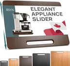 Ibyx Appliance Slider, Sliding Tray for Coffee Maker, 13 x 10.5 in, Brown by Ibyx