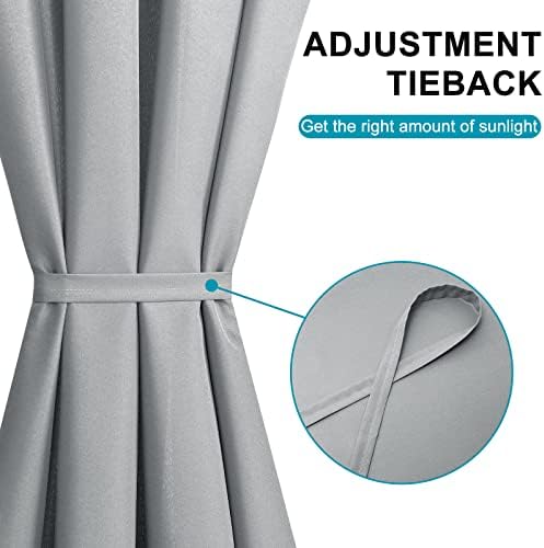 Hiasan French Door Curtains Privacy, Silver Grey, 24W x 40L, 1 Panel - Image 4