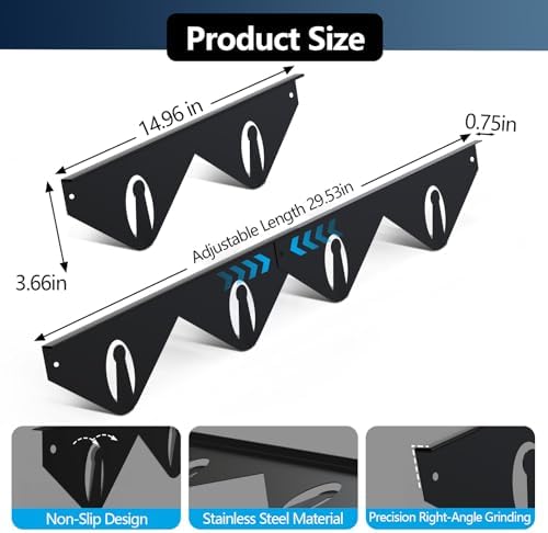 2 Pack 14.9"-29.5" Adjustable Stainless Steel Stove Gap Covers - Image 2