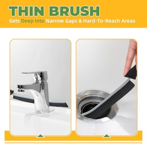 KMOSENIA Crevice Cleaning Brush, 5 Pack Hard Bristle Grout Brush - Image 2