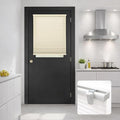 DEZ FURNISHINGS Cordless No Tools No Drill 1.5" Magnet Light Filtering Shades for Metal Doors, 24" W x 72" H, Alabaster by DEZFurnishings