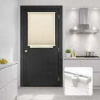 DEZ FURNISHINGS Cordless No Tools No Drill 1.5" Magnet Light Filtering Shades for Metal Doors, 24" W x 42" H, Alabaster by DEZFurnishings