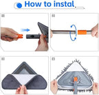 Wall Mop with 80 Inches Long Handle, Wall Cleaner Mop Tool for Window/Walls/Ceiling Fans/Dust/Baseboard/Floors Clean, 360° Ceilings Cleaner Tool Duster with Squeegee 6 Replacement Pads - Image 5