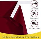 NICETOWN Burgundy Red Sidelight Curtains for Side Small Window - Image 4