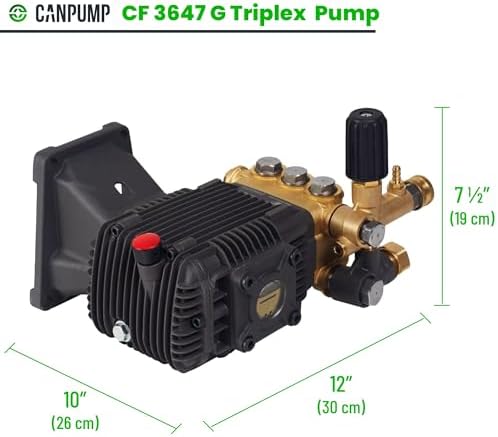 Canpump CF 3647 G: 3600 psi @ 4.7 US gpm, 1-in Shaft Pressure Washer Pump - Image 6