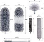 BOOMJOY Microfiber Feather Duster 7PCS, Bendable Dusters with 100 inches Extension Pole for Cleaning High Ceiling, Fan, Blinds, Cobweb, Furniture, Cars - Image 6