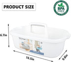 Large Cleaning Supplies Caddy Portable Shower Caddy Basket White 2 Pack - Image 5
