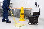 SPARTA 35 Qt Mop Bucket System with Wringer and Insert, Black - Image 5